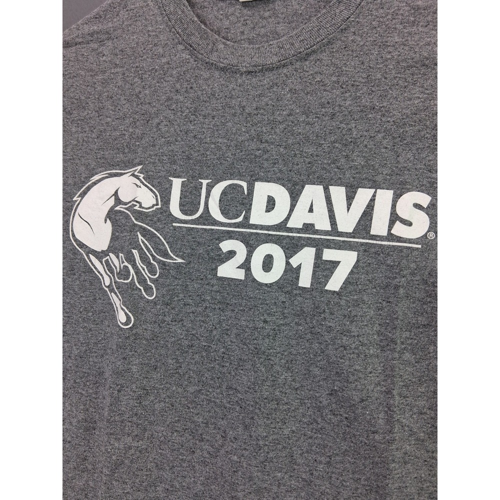 Gildan UC Davis T-Shirt 2017 Event Staff Small Gray Graphic Short Sleeve Cotton - Picture 2 of 6